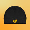 Black Fisherman Embroidered Beanie